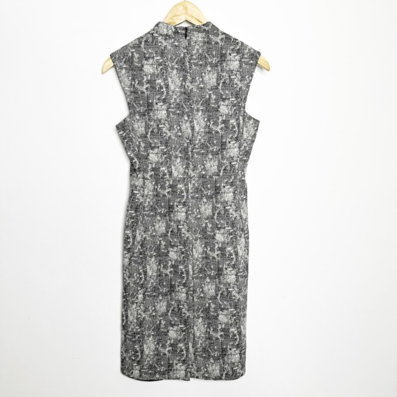 MM LAFLEUR The Aditi Dress Crackle Black White sheath structured career womens 2 - Picture 7 of 8